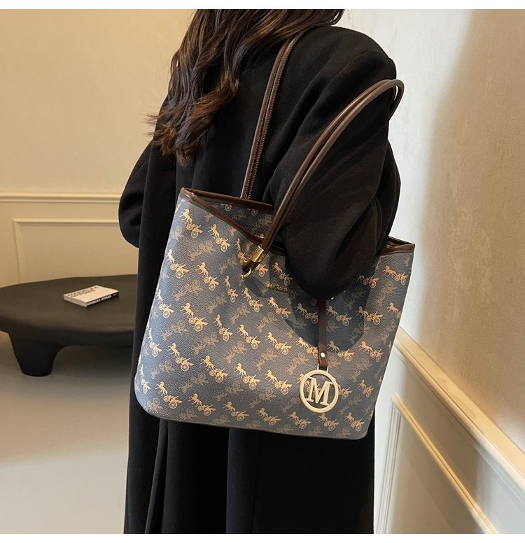 Women's PU Leather Monogram Tote Bag detail 27
