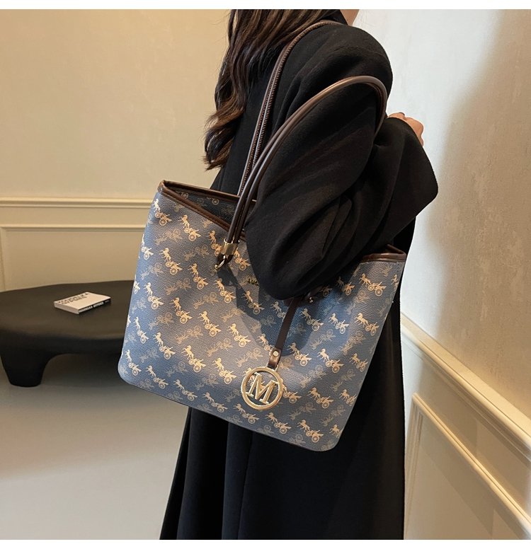 Women's PU Leather Monogram Tote Bag detail 28