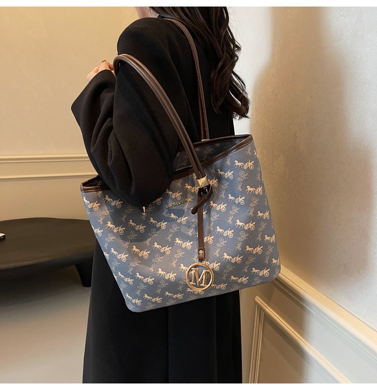 Women's PU Leather Monogram Tote Bag detail 31