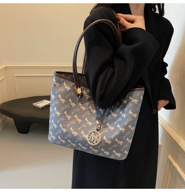 Women's PU Leather Monogram Tote Bag detail 32