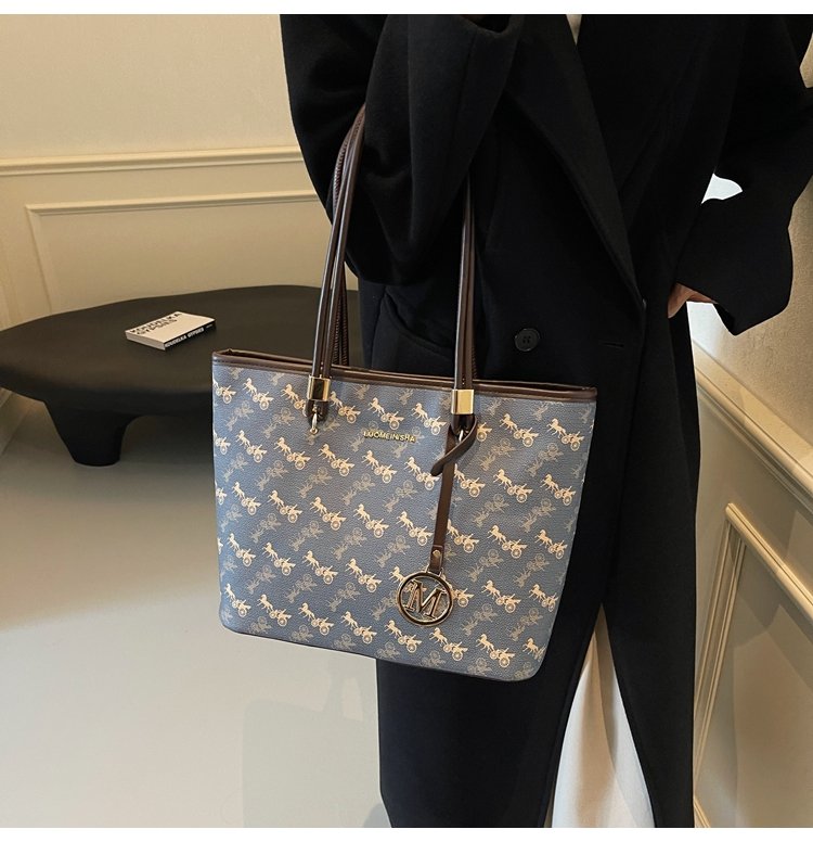 Women's PU Leather Monogram Tote Bag detail 33