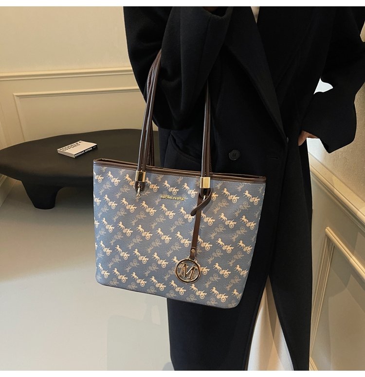 Women's PU Leather Monogram Tote Bag detail 34