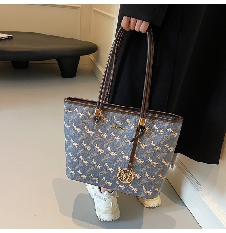 Women's PU Leather Monogram Tote Bag detail 35