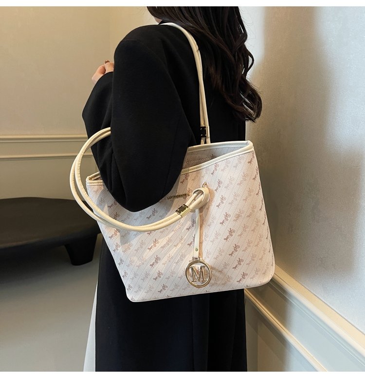 Women's PU Leather Monogram Tote Bag detail 39