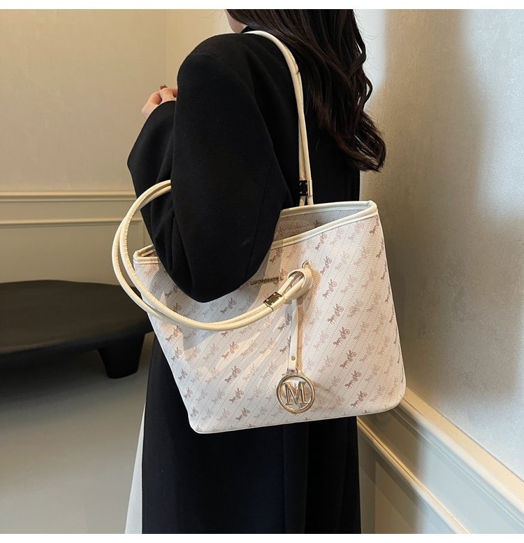Women's PU Leather Monogram Tote Bag detail 40