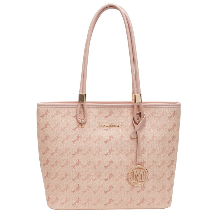 Women's PU Leather Monogram Tote Bag view 1