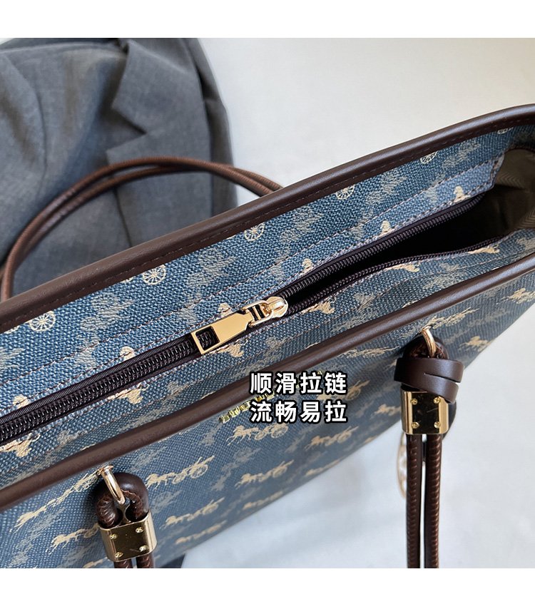 Women's PU Leather Monogram Tote Bag detail 5