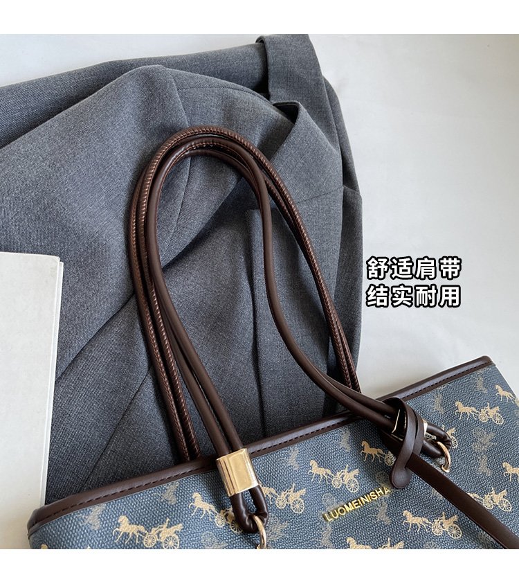 Women's PU Leather Monogram Tote Bag detail 6