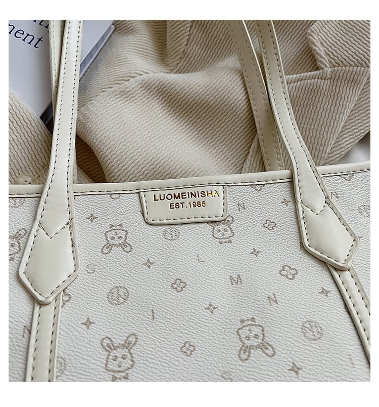 Women's PU Leather Monogram Tote Bag detail 13