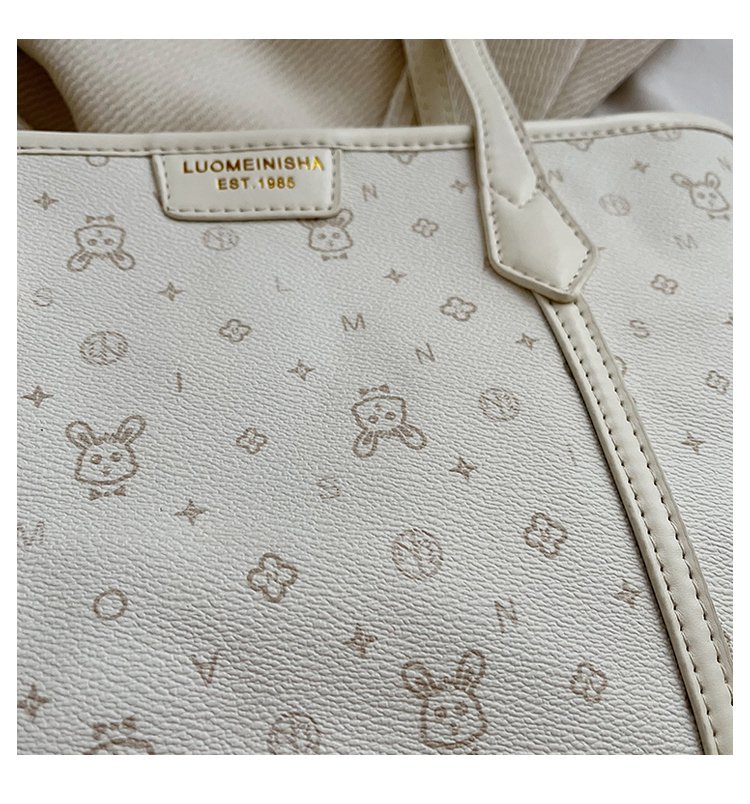 Women's PU Leather Monogram Tote Bag detail 16
