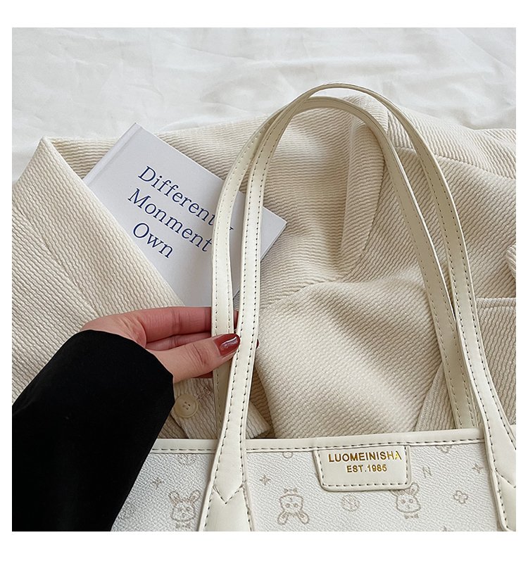 Women's PU Leather Monogram Tote Bag detail 19