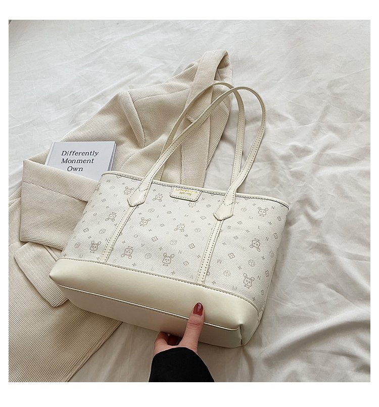 Women's PU Leather Monogram Tote Bag detail 22