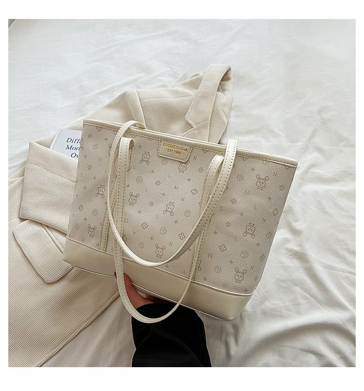 Women's PU Leather Monogram Tote Bag detail 23