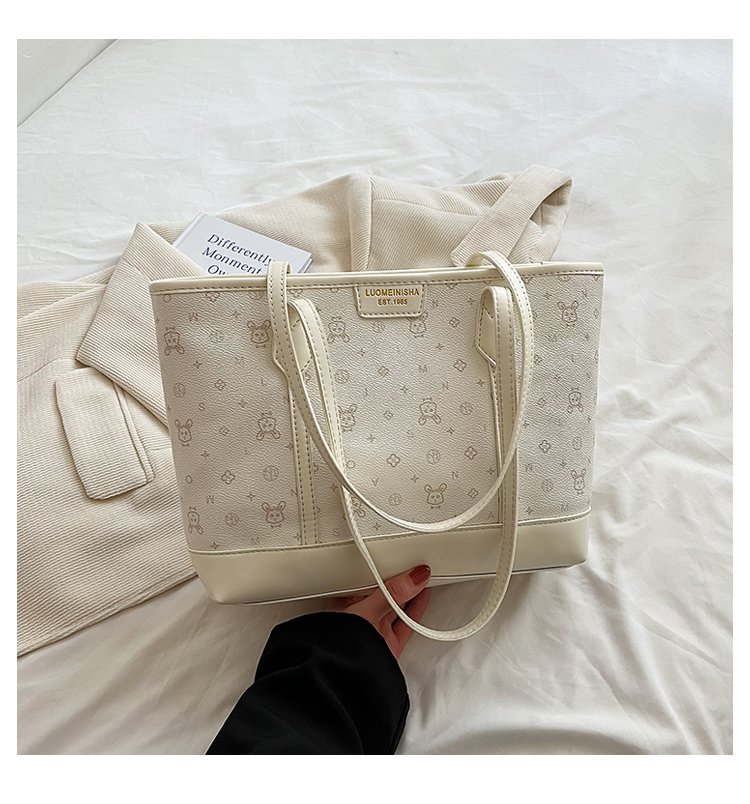 Women's PU Leather Monogram Tote Bag detail 26