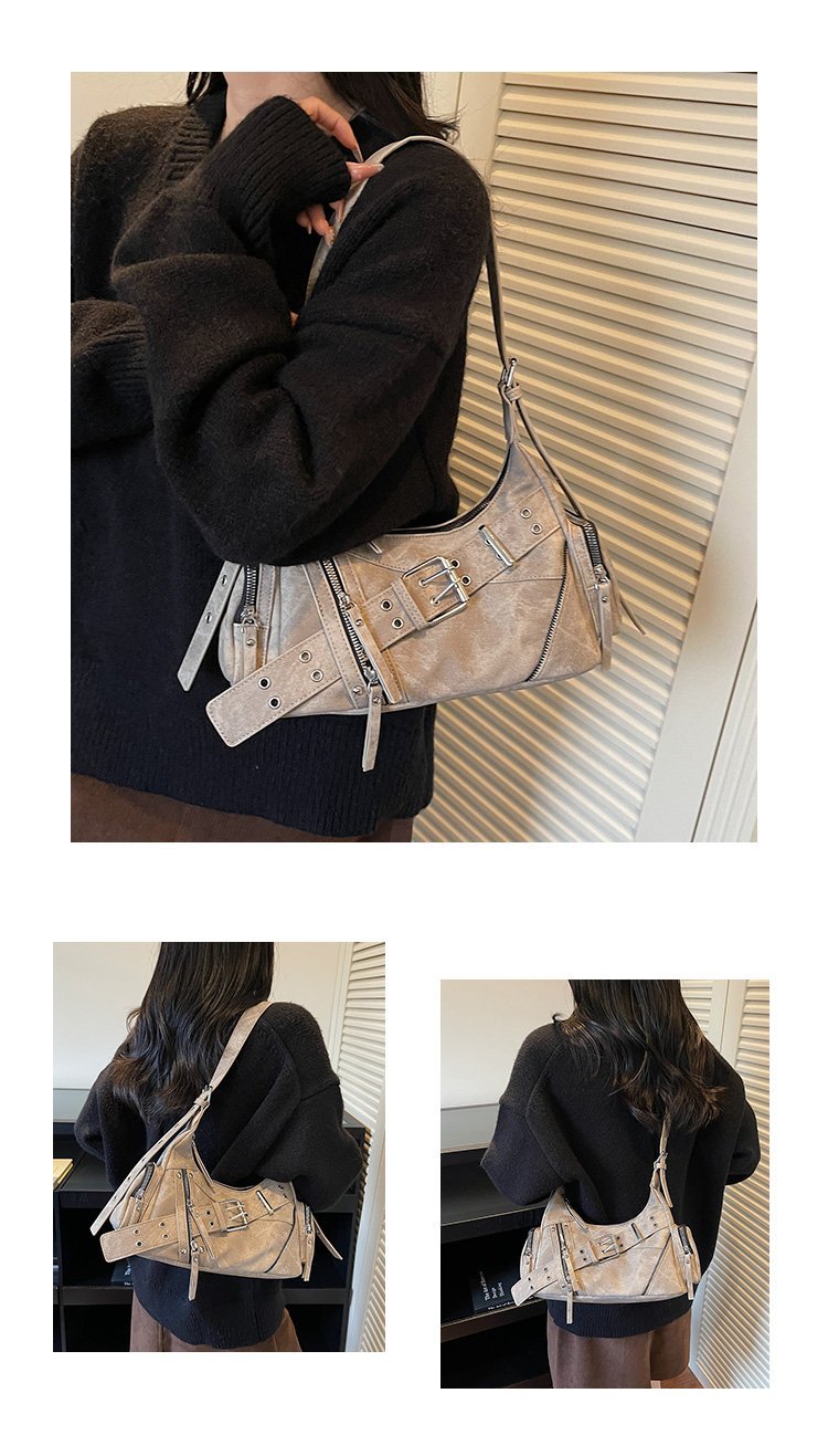Women's PU Leather Multi Pocket Shoulder Bag detail 9