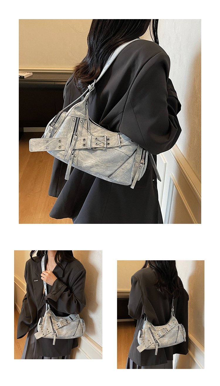 Women's PU Leather Multi Pocket Shoulder Bag detail 10
