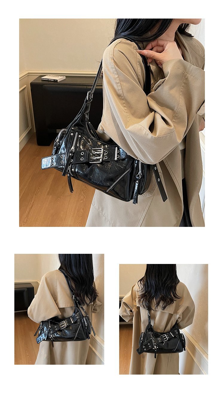 Women's PU Leather Multi Pocket Shoulder Bag detail 11