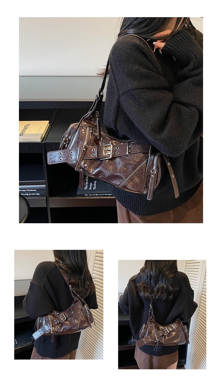 Women's PU Leather Multi Pocket Shoulder Bag detail 14
