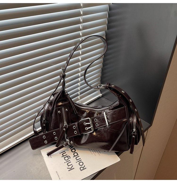 Women's PU Leather Multi Pocket Shoulder Bag detail 15