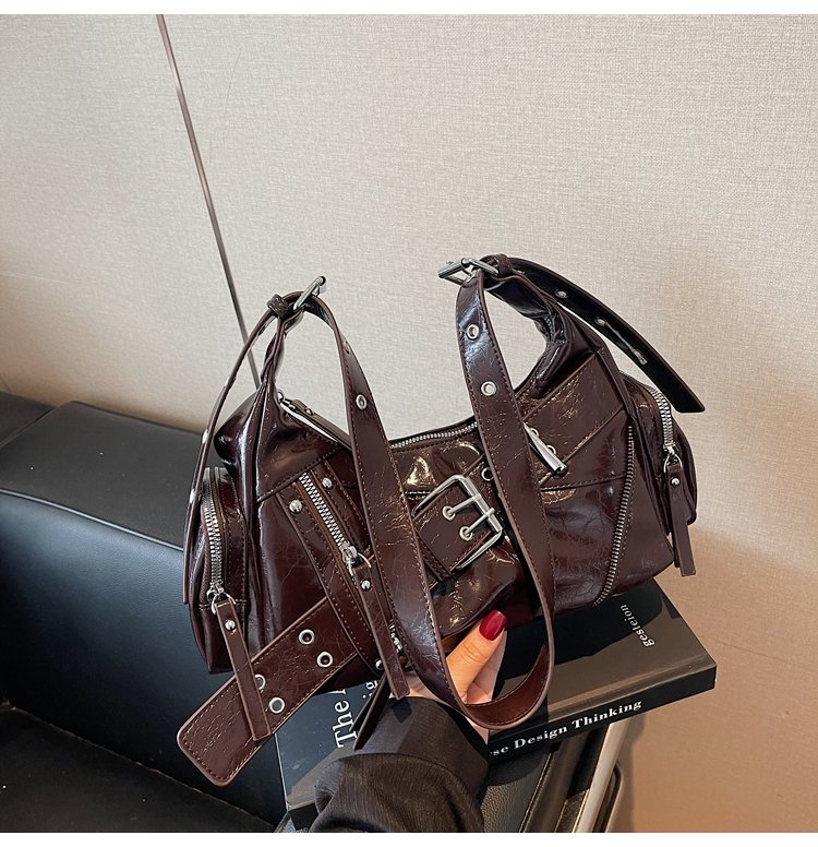 Women's PU Leather Multi Pocket Shoulder Bag detail 29