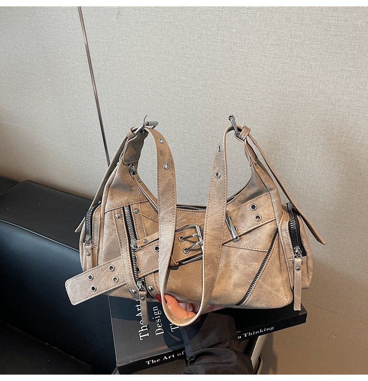 Women's PU Leather Multi Pocket Shoulder Bag detail 32