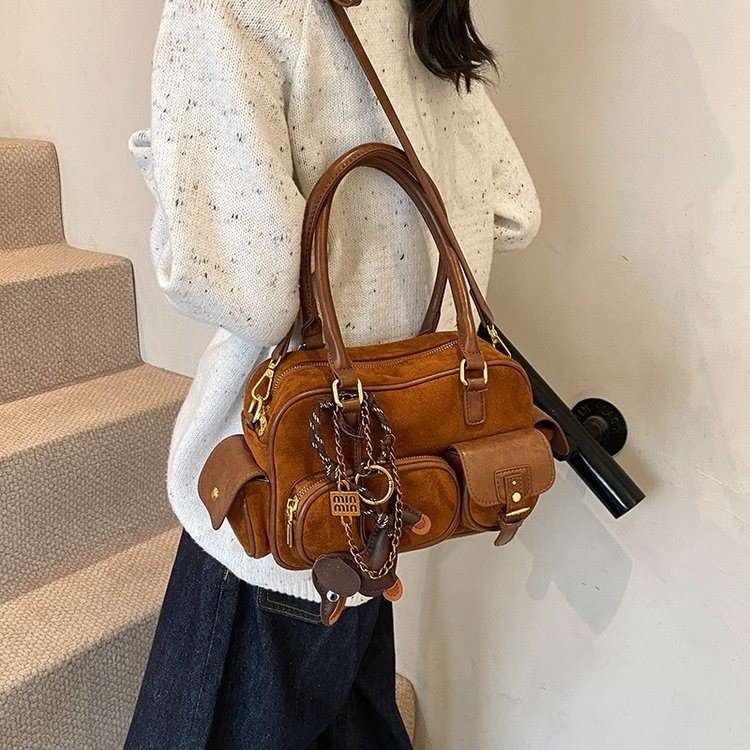 Women's PU Leather Multi Pocket Shoulder Bag view 2