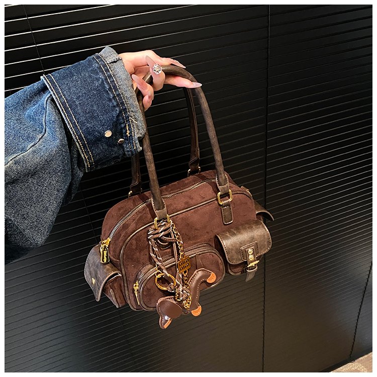 Women's PU Leather Multi Pocket Shoulder Bag detail 10