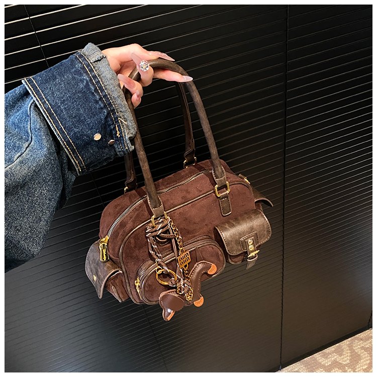 Women's PU Leather Multi Pocket Shoulder Bag detail 11
