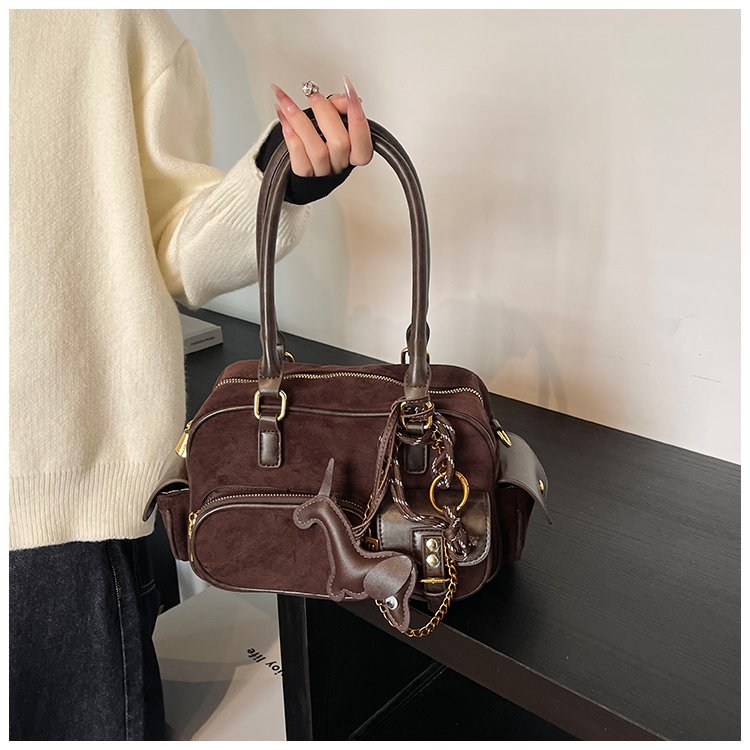 Women's PU Leather Multi Pocket Shoulder Bag detail 12