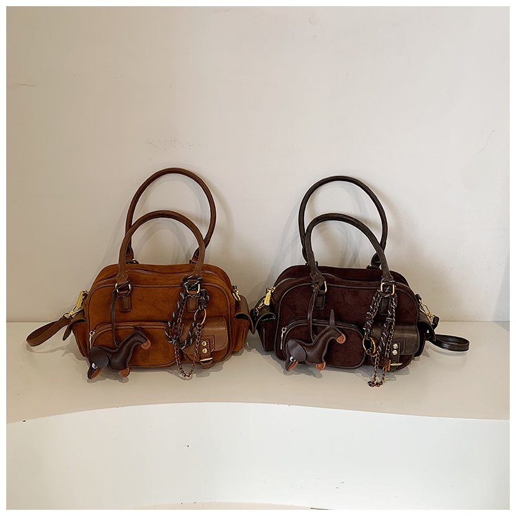 Women's PU Leather Multi Pocket Shoulder Bag detail 1