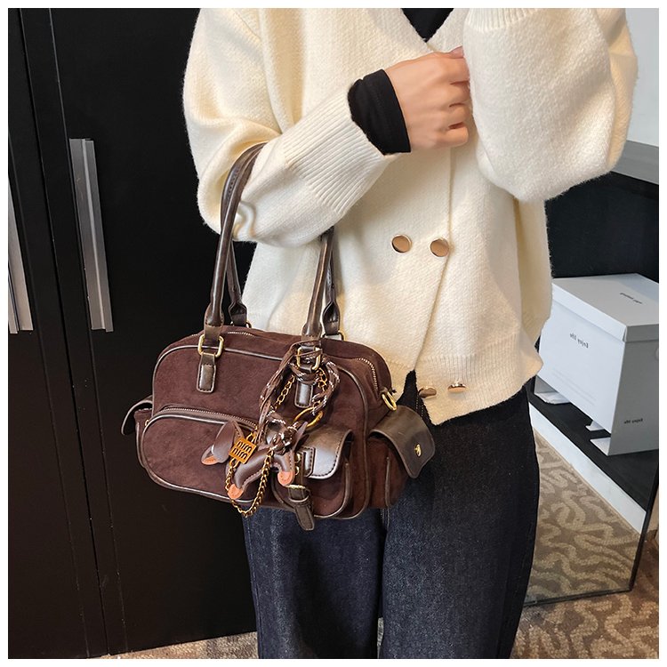 Women's PU Leather Multi Pocket Shoulder Bag detail 25