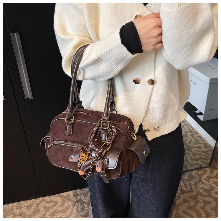 Women's PU Leather Multi Pocket Shoulder Bag detail 26