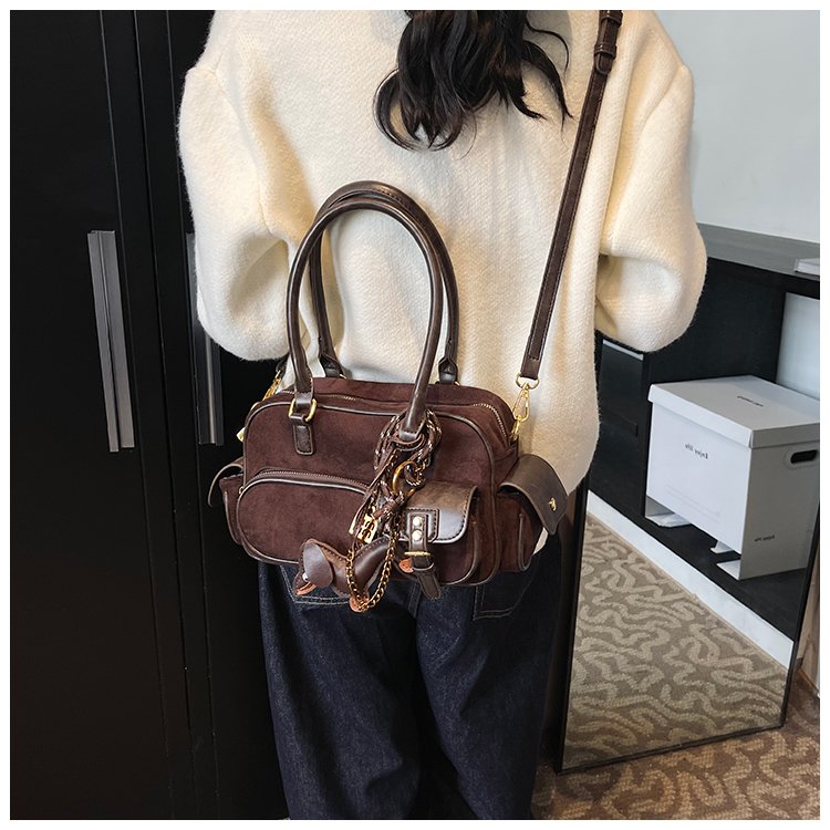 Women's PU Leather Multi Pocket Shoulder Bag detail 37