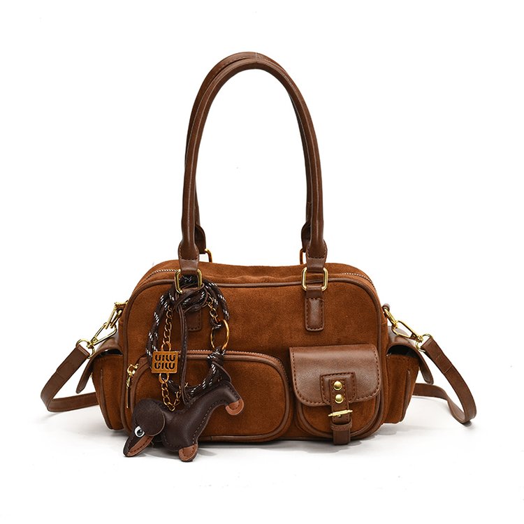 Women's PU Leather Multi Pocket Shoulder Bag view 4