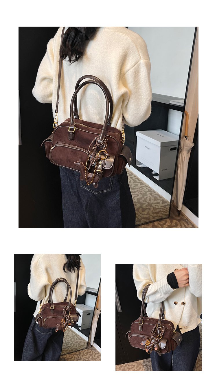 Women's PU Leather Multi Pocket Shoulder Bag detail 5