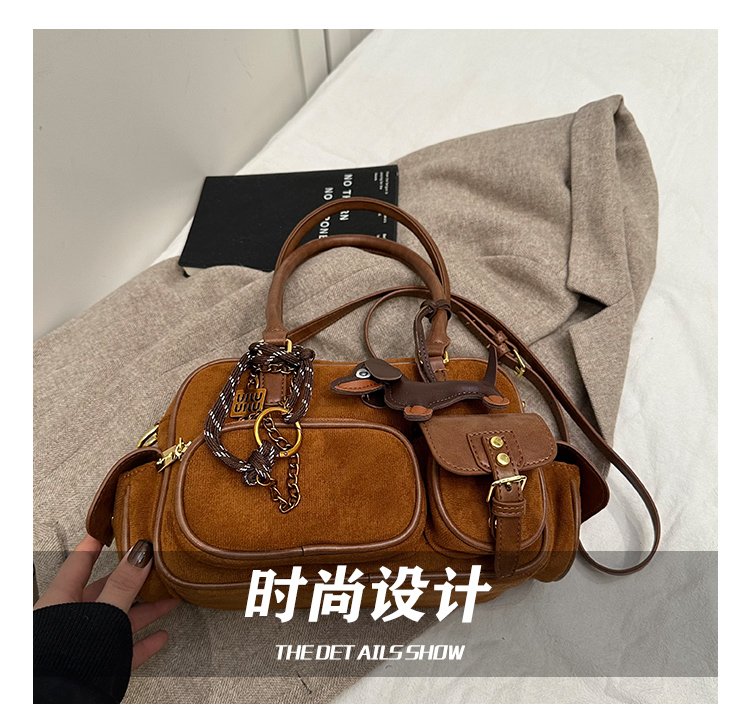 Women's PU Leather Multi Pocket Shoulder Bag detail 8