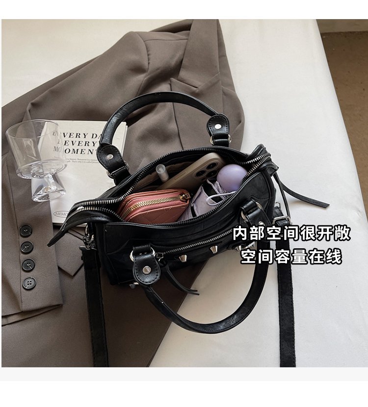 Women's PU Leather Multi Zip Mini Crossbody Bag detail 9