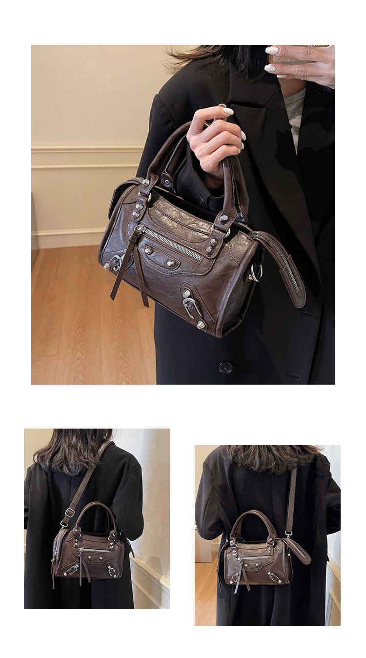 Women's PU Leather Multi Zip Mini Crossbody Bag detail 11