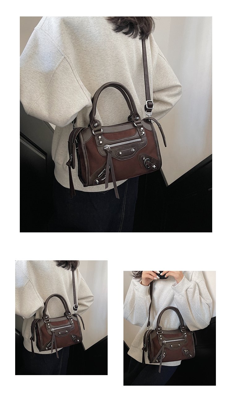 Women's PU Leather Multi Zip Mini Crossbody Bag detail 12