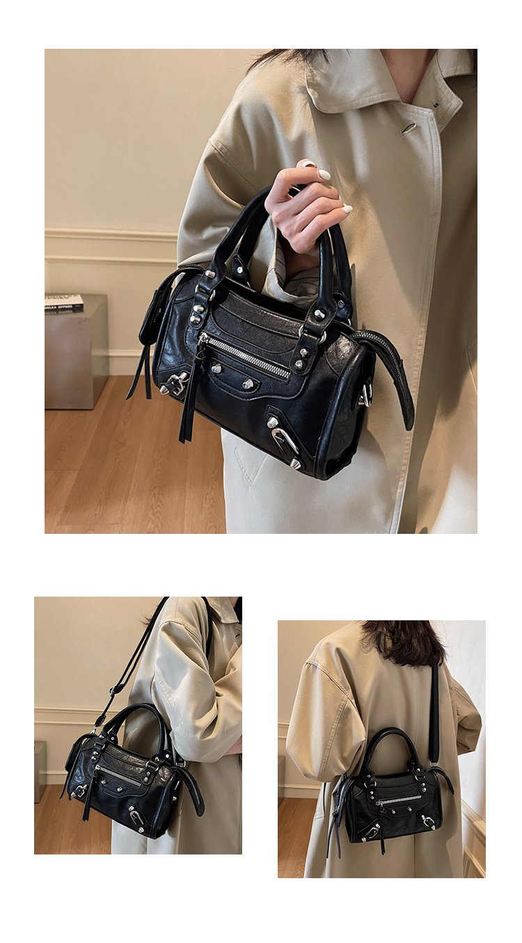 Women's PU Leather Multi Zip Mini Crossbody Bag detail 13