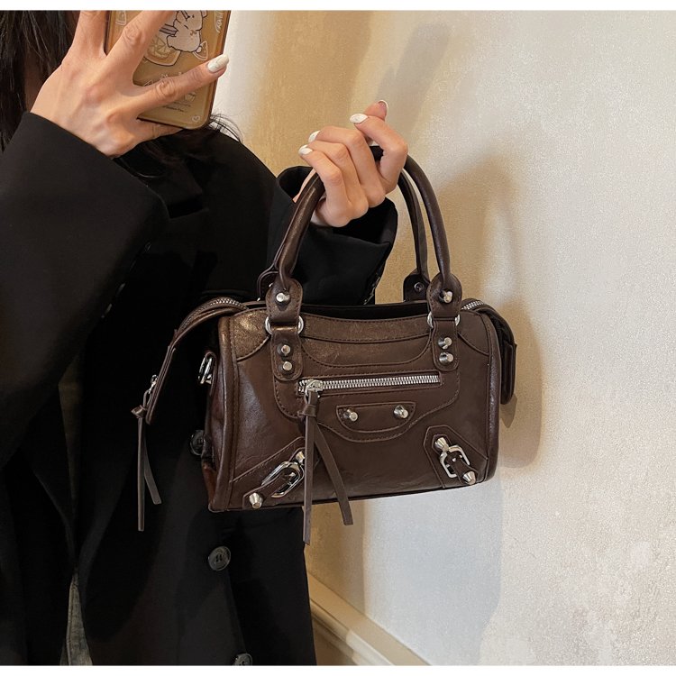 Women's PU Leather Multi Zip Mini Crossbody Bag detail 19