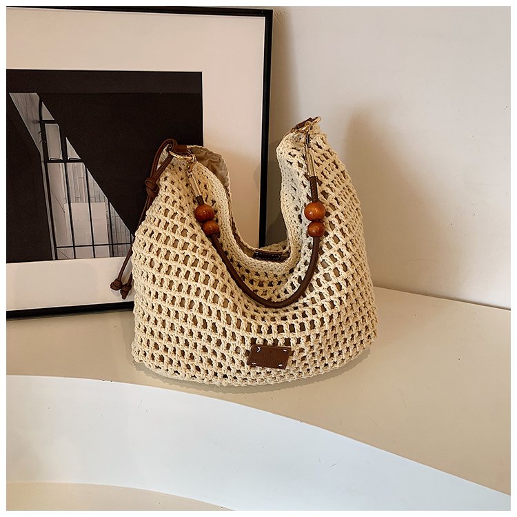 Women's PU Leather Openwork Woven Hobo Shoulder Bag detail 9