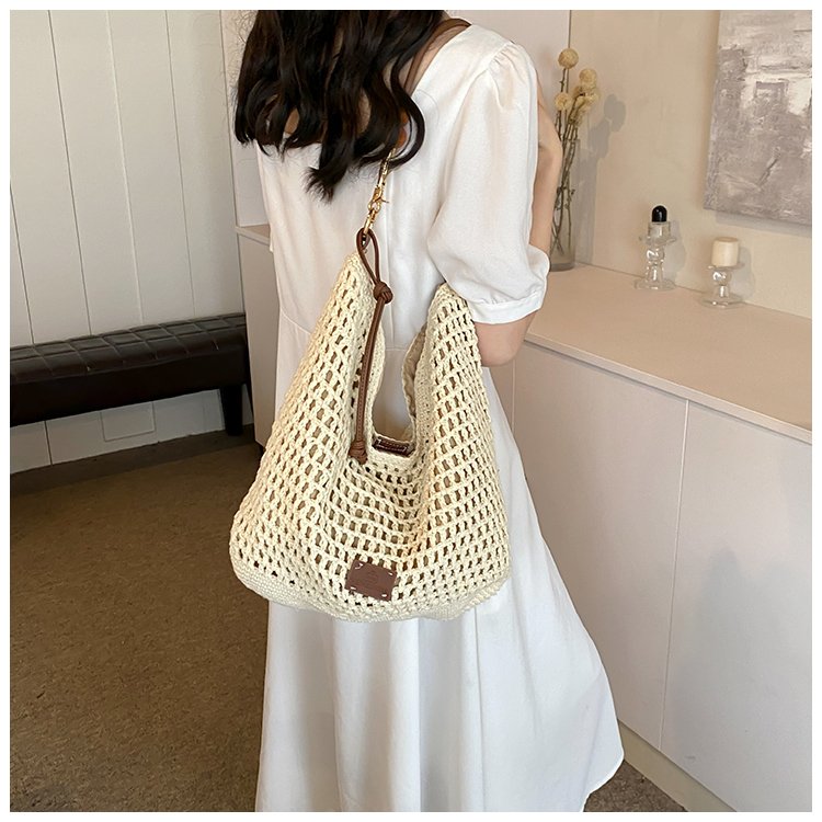 Women's PU Leather Openwork Woven Hobo Shoulder Bag detail 20