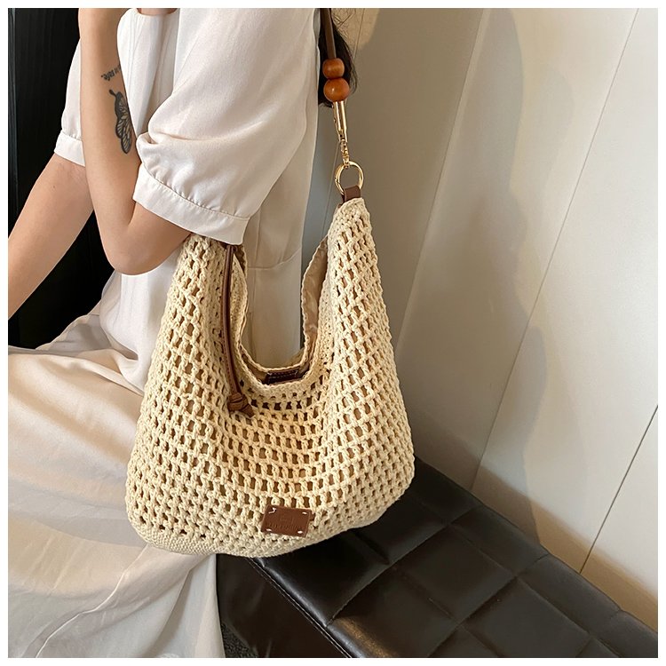 Women's PU Leather Openwork Woven Hobo Shoulder Bag detail 25