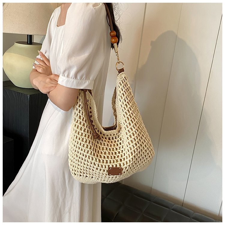 Women's PU Leather Openwork Woven Hobo Shoulder Bag detail 28