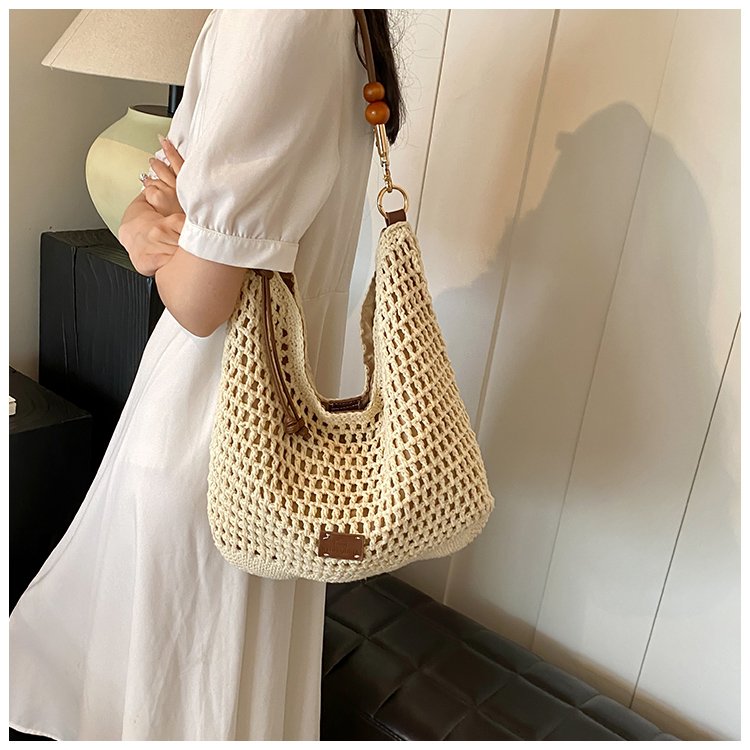 Women's PU Leather Openwork Woven Hobo Shoulder Bag detail 29