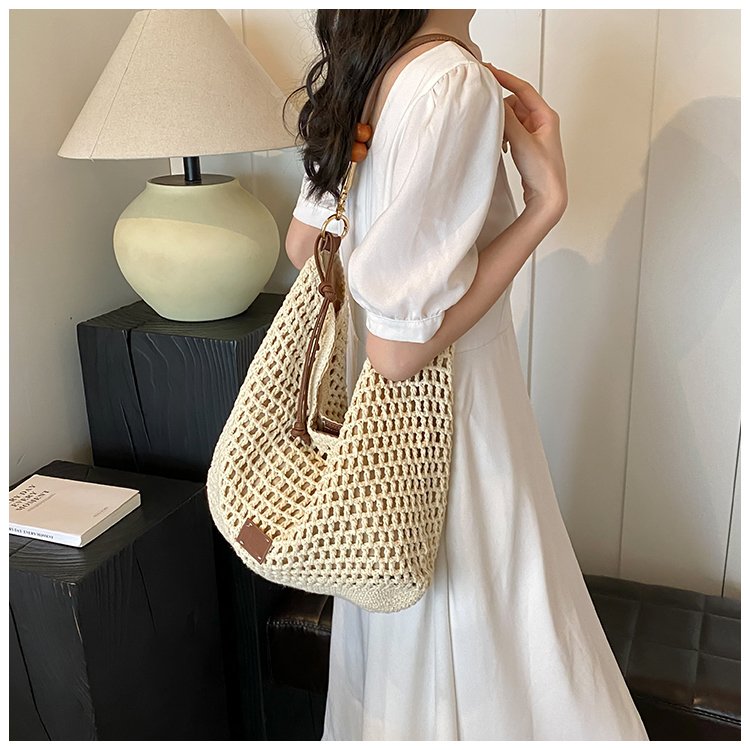 Women's PU Leather Openwork Woven Hobo Shoulder Bag detail 33