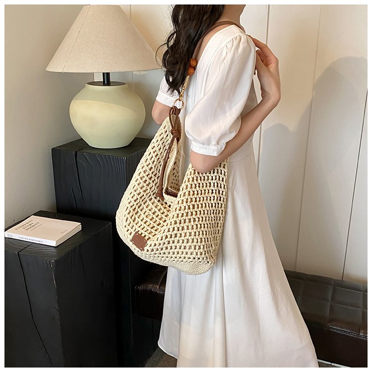 Women's PU Leather Openwork Woven Hobo Shoulder Bag detail 34