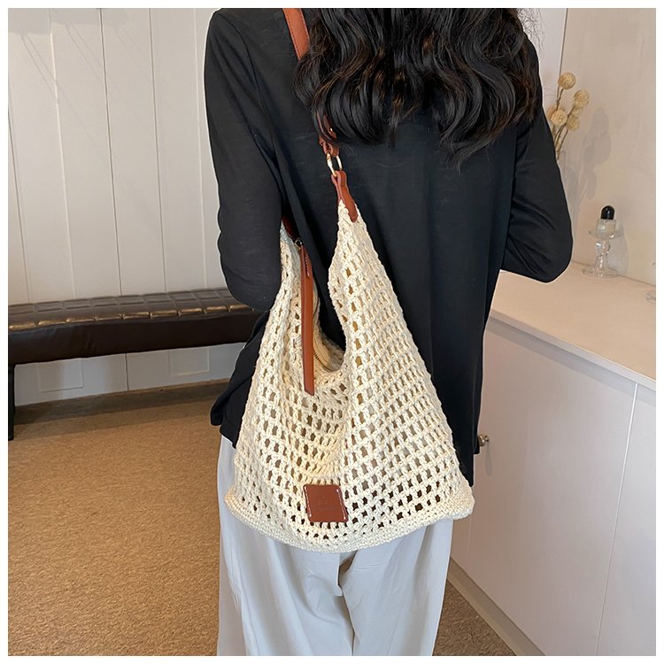 Women's PU Leather Openwork Woven Shoulder Bag detail 19