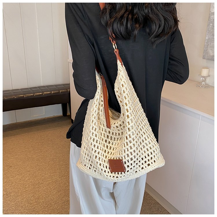 Women's PU Leather Openwork Woven Shoulder Bag detail 20
